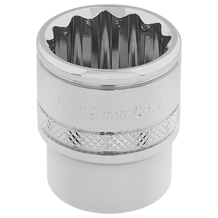 Draper HI-TORQ 12 Point Socket, 3/8" Sq. Dr., 19mm 32797 Draper - Town Tools 