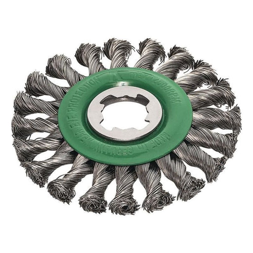 Lessmann X-Lock Stainless Steel Knot Wheel Brush 115mm Non Spark Lessmann - Town Tools