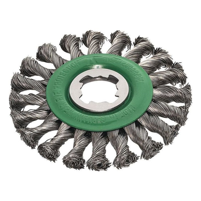 Lessmann X-Lock Stainless Steel Knot Wheel Brush 115mm Non Spark Lessmann - Town Tools
