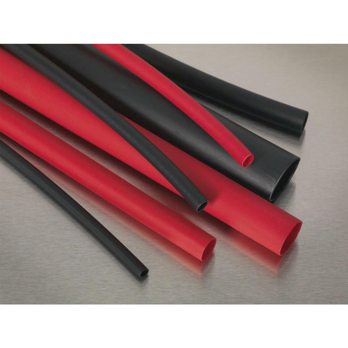 Sealey Heat Shrink Tubing Assortment 72pc Black & Red Adhesive Lined 200mm Sealey - Town Tools 