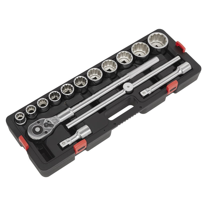 Sealey Premier Premier Socket Set 3/4"Sq Drive 12-point 15pc AK2583 Sealey Premier - Town Tools 