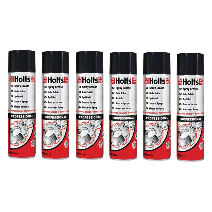 6x Holts Professional Spray Grease Clear Non Drip High Temperature HMAI0101A