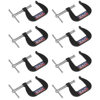 Sealey Junior C-Clamp Set 38mm x 38mm 8pc GCC03