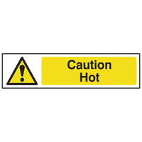 Scan Caution Hot - PVC Sign 200 x 50mm