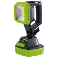 Draper COB LED Rechargeable Worklight, 10W, 1,000 Lumens, Green, 4 x 2.2Ah Batte