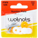 Wot-Nots Number Plate Caps & Screws - White & Yellow - Pack Of 4 Pearl - Town Tools 