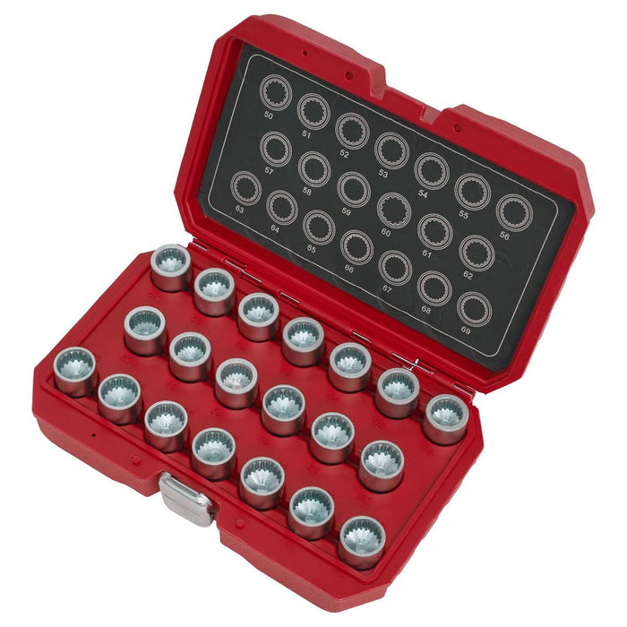 Sealey Locking Wheel Nut Key Set 20pc Porsche SX221 Sealey - Town Tools 