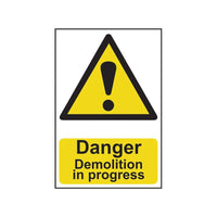 Scan Danger Demolition In Progress - PVC Sign 400 x 600mm