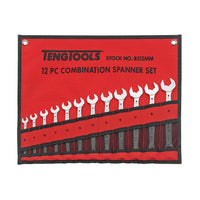 Teng Tools Combination Spanner Set Anti Slip Tool Roll 12 Pieces