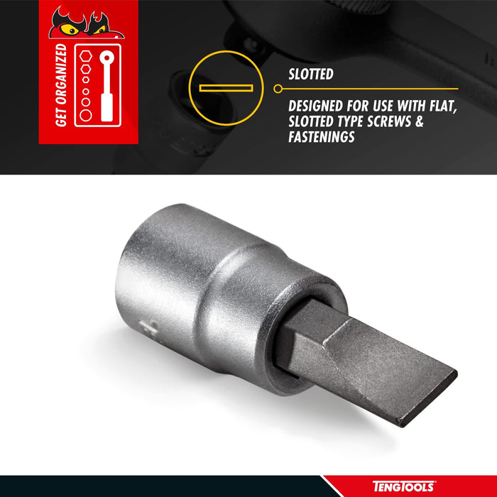 Teng Tools 1/4" Flat Bit Socket 4mm Teng Tools - Town Tools 