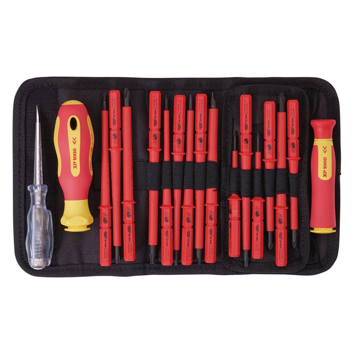 Draper XP1000 VDE Interchangeable Blade Screwdriver Set (18 Piece) 05776