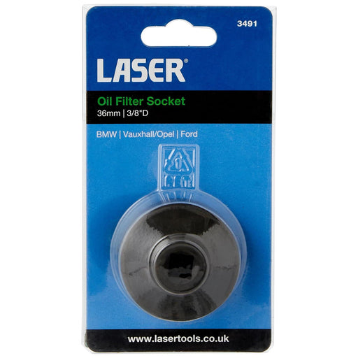 Laser Oil Filter Socket 3/8"D - 36mm 3491 Laser - Town Tools 