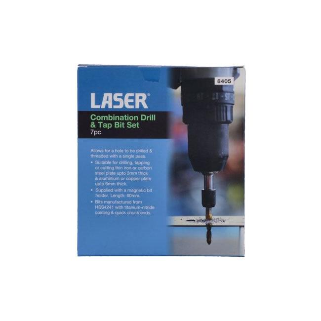 Laser Combination Drill & Tap Bit Set 7pc 8405