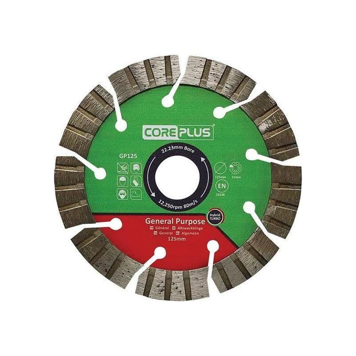 Coreplus GP125 General-Purpose Hybrid Turbo Diamond Blade 125mm CorePlus - Town Tools