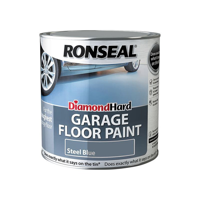 Ronseal Diamond Hard Garage Floor Paint Steel Blue 2.5 litre Ronseal - Town Tools