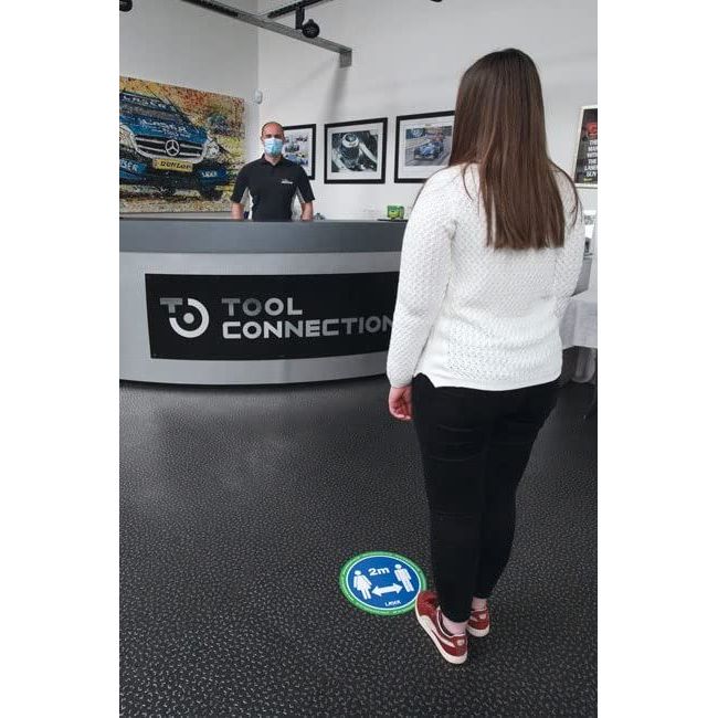 Laser Laser Tools Floor Sticker 2m Distancing 6pc x 2 61701 Laser - Town Tools 