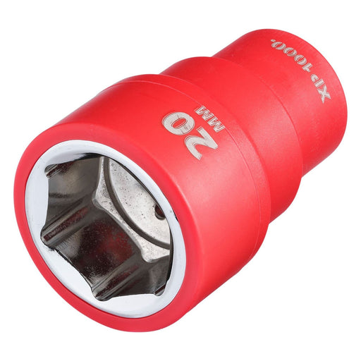 Draper XP1000 VDE Socket, 3/8" Sq. Dr., 20mm Draper - Town Tools