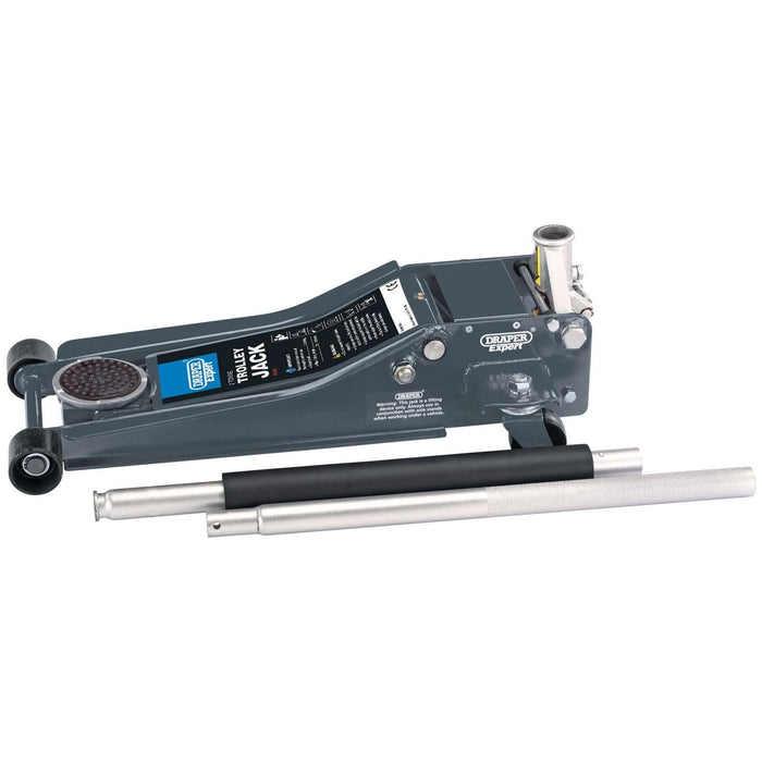 Draper Expert Professional Low Profile Garage Trolley Jack, 2 Tonne 31481 Draper - Town Tools 