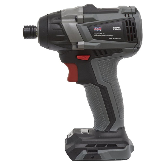 Sealey Brushless Impact Driver 20V SV20 Series 1/4"Hex 200Nm Body Only Sealey - Town Tools 