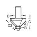 Trend 46/37 x 1/4 TCT Bearing Guided Chamfer 45° 31.8 x 12mm Trend - Town Tools