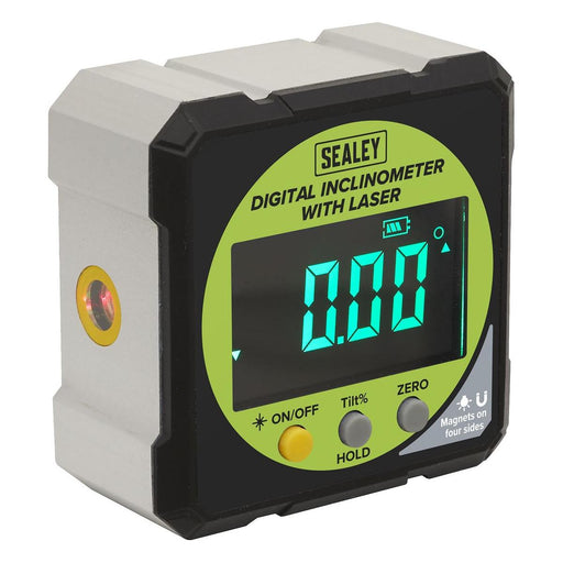 Sealey Inclinometer Digital with Laser AK9991 Sealey - Town Tools 