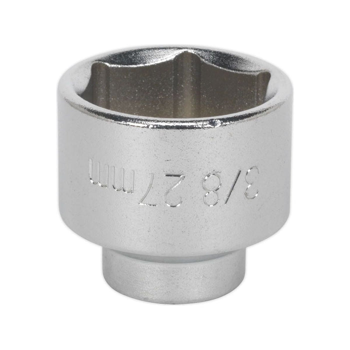 Sealey Low Profile Oil Filter Socket 27mm 3/8"Sq Drive SX112 Sealey - Town Tools 