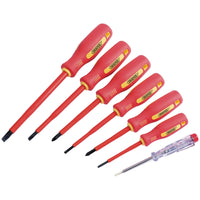 Draper Fully Insulated Screwdriver Set with Mains Tester (7 Piece) 46540