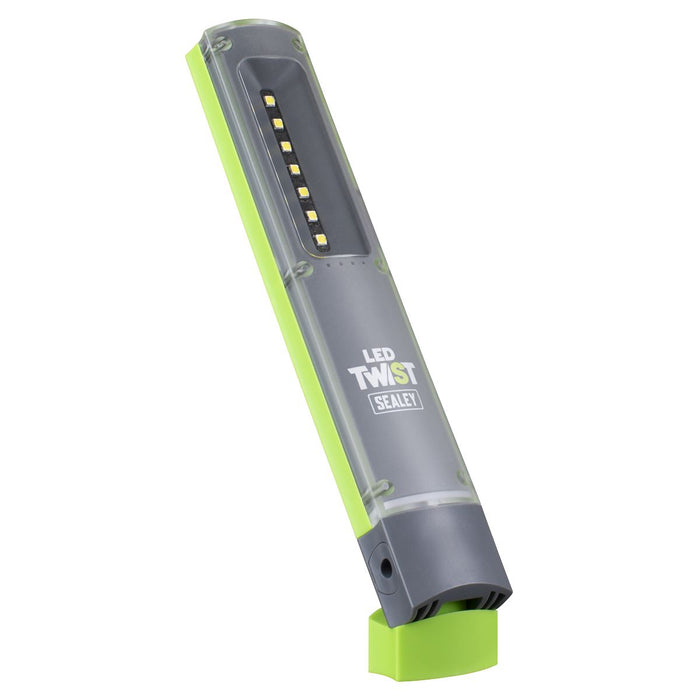 Sealey LED Twist Rechargeable Inspection Light 2W & 1W SMD LED LED401G Sealey - Town Tools 