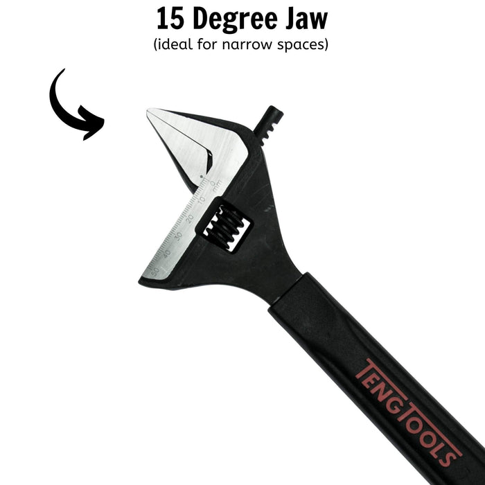 Teng Tools Adjustable Wrench Wide Jaw 250mm Teng Tools - Town Tools 