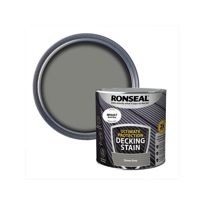 Ronseal Ultimate Protection Decking Stain Stone Grey 2.5 litre Ronseal - Town Tools