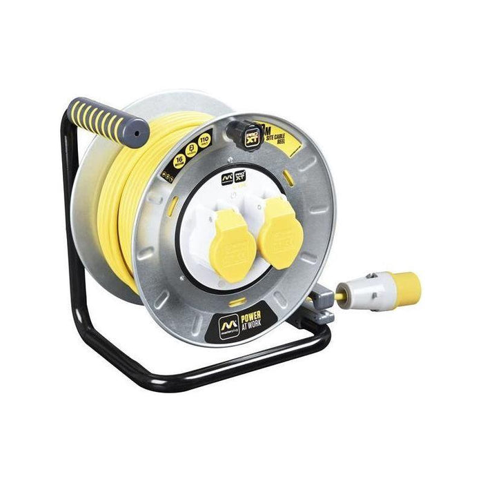 Masterplug PRO-XT Metal Cable Reel 110V 16A Thermal Cut-Out 30m Masterplug - Town Tools
