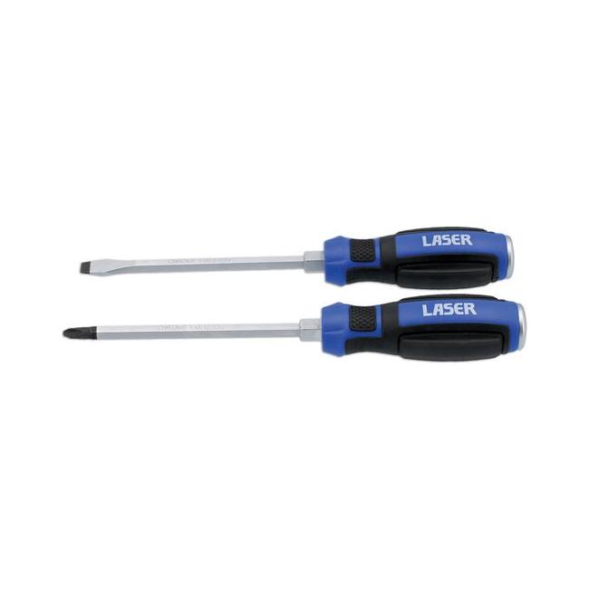 Laser Pound Thru Screwdriver Set 2pc 7938 Laser - Town Tools 