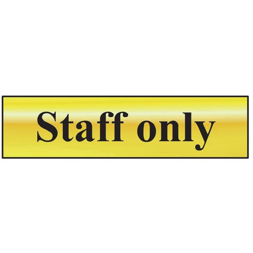 Scan Staff Only - Polished Brass Effect 200 x 50mm Scan - Town Tools