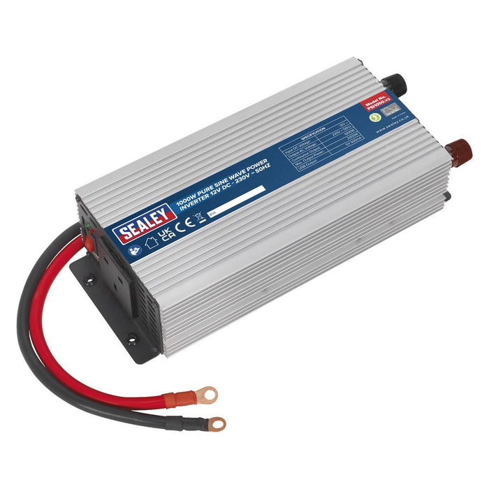 Sealey Power Inverter Pure Sine Wave 1000W 12V DC 230V ~ 50Hz PSI1000 Sealey - Town Tools 