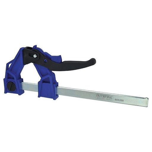 Faithfull Heavy-Duty Lever Clamp Capacity 200mm Faithfull - Town Tools