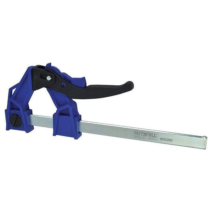 Faithfull Heavy-Duty Lever Clamp Capacity 200mm Faithfull - Town Tools