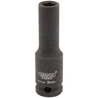 Draper Expert HI-TORQ 6 Point Deep Impact Socket, 3/8" Sq. Dr., 8mm