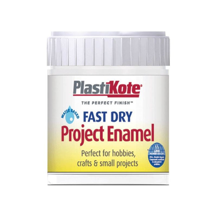 Plastikote Fast Dry Enamel Paint B5 Bottle Matt White 59ml PlastiKote - Town Tools