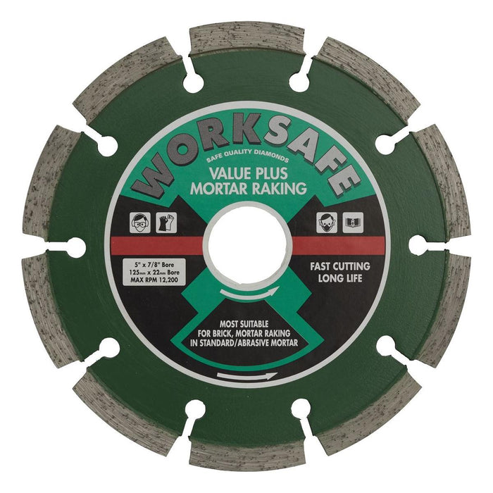 Sealey Value Plus Diamond Blade125 x 22mm WDVP125 Sealey - Town Tools 