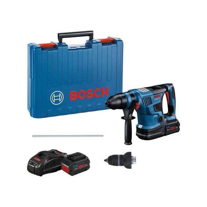 Bosch GBH 18V-34 CF Pro BITURBO SDS-Plus Rotary Hammer 18V 2 x 5.5Ah ProCORE18V Li-ion Bosch - Town Tools