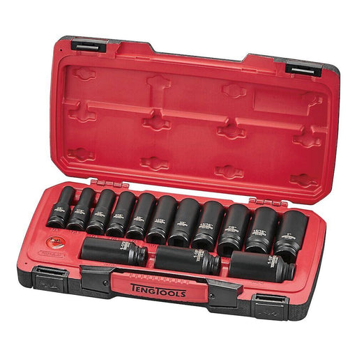 Teng Tools MECCA PRO 1/2" Deep Impact Socket Set DIN AF 18 Pieces Teng Tools - Town Tools 