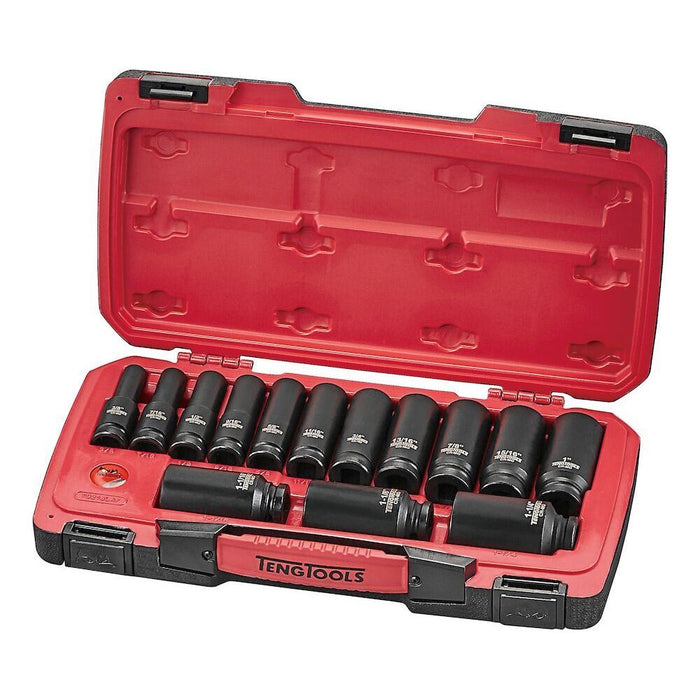 Teng Tools MECCA PRO 1/2" Deep Impact Socket Set DIN AF 18 Pieces Teng Tools - Town Tools 