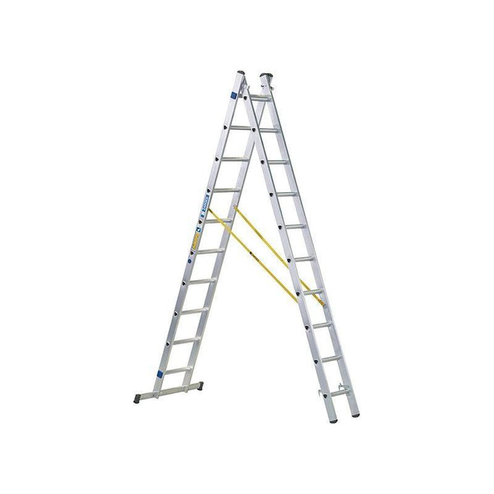 Zarges D-Rung Combination Ladder 2-Part 2 x 14 Rungs Zarges - Town Tools