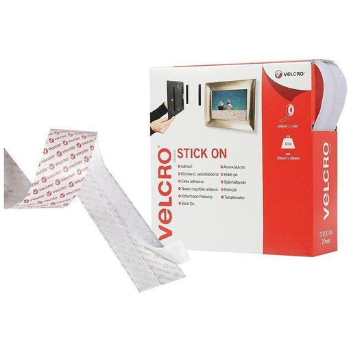 Velcro® Brand VELCRO® Brand Stick On Tape 20mm x 10m White VELCRO® Brand - Town Tools