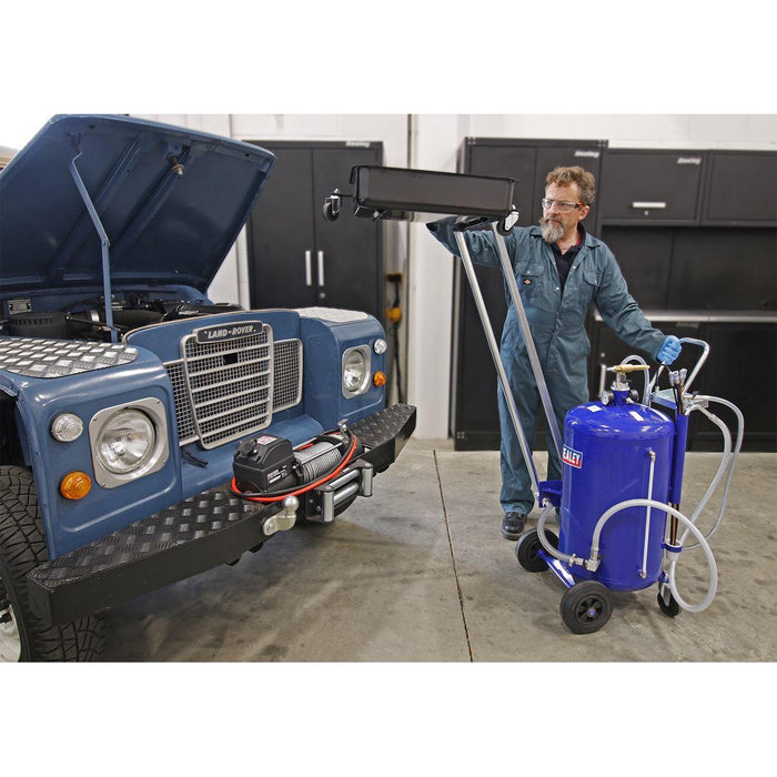 Sealey Cantilever Air Discharge Mobile Oil Drainer with Probes 80L AK462DX Sealey - Town Tools 