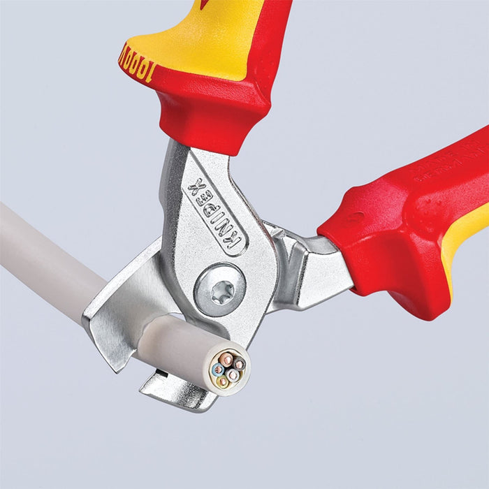 Draper Knipex 95 16 160 SB StepCut VDE Insulated Cable Shears, 160mm Draper - Town Tools