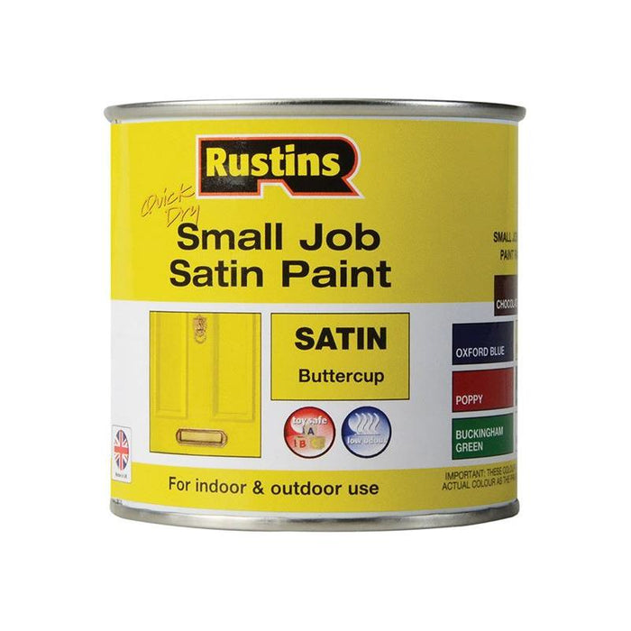 Rustins Quick Dry Small Job Satin Paint Buttercup 250ml Rustins - Town Tools