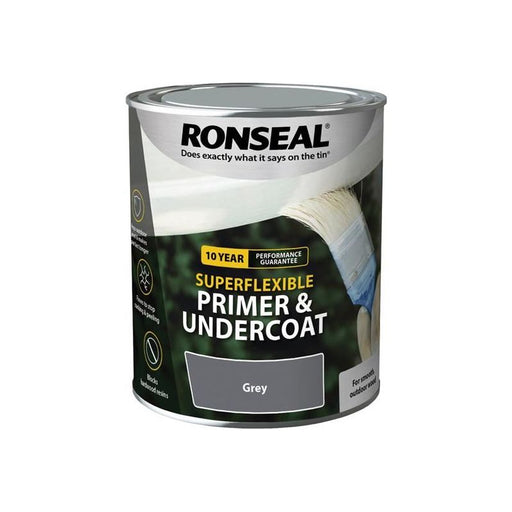 Ronseal Superflexible Primer & Undercoat Grey 750ml Ronseal - Town Tools