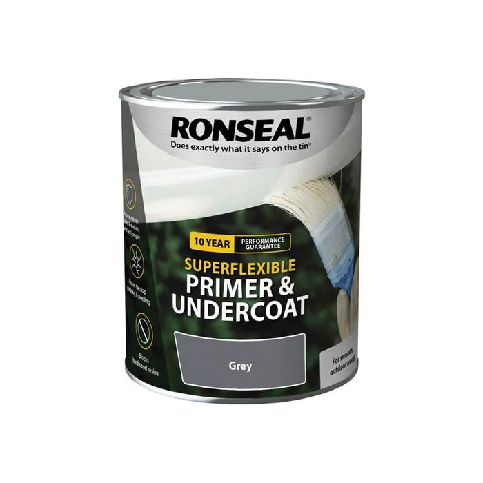 Ronseal Superflexible Primer & Undercoat Grey 750ml Ronseal - Town Tools