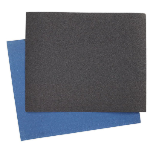 Sealey Emery Sheet Blue Twill 230 x 280mm 80Grit Pack of 25 ES232880 Sealey - Town Tools 